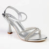 Madison Evening Heeled Sandal - Silver