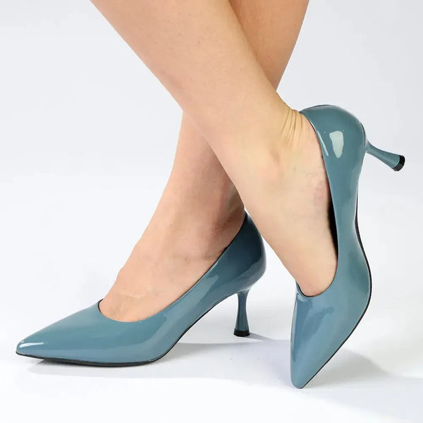 Madison Faded Fashion Court Heel - Blue