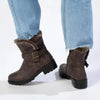 Madison Faith Fur Ankle Boots - Chocolate