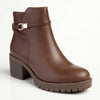 Madison Farah Gusset Side Strap Ankle Boot - Brown-Madison Heart of New York-Buy shoes online