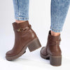 Madison Farah Gusset Side Strap Ankle Boot - Brown-Madison Heart of New York-Buy shoes online