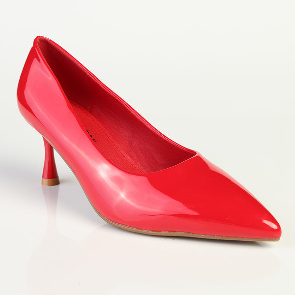 Madison Fashion Lower Hourglass Heel - Red
