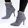 Madison Faune Chelsea HourGlass Heel Boot -Grey-Madison Heart of New York-Buy shoes online