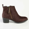 Madison Fay Gusset Side Zip Ankle Boot - Chocolate-Madison Heart of New York-Buy shoes online