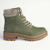 Madison Felicity Lace Up Ankle Boots - Khaki-Madison Heart of New York-Buy shoes online