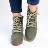 Madison Felicity Lace Up Ankle Boots - Khaki-Madison Heart of New York-Buy shoes online