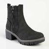 Madison Florence Suede Side Zip Boot - Black-Madison Heart of New York-Buy shoes online