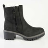 Madison Florence Suede Side Zip Boot - Black-Madison Heart of New York-Buy shoes online