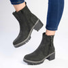 Madison Florence Suede Side Zip Boot - Black-Madison Heart of New York-Buy shoes online