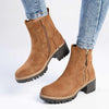 Madison Florence Suede Side Zip Boot - Tan-Madison Heart of New York-Buy shoes online