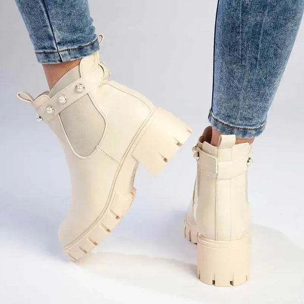Madison Frankie Ankle Boot - Nude