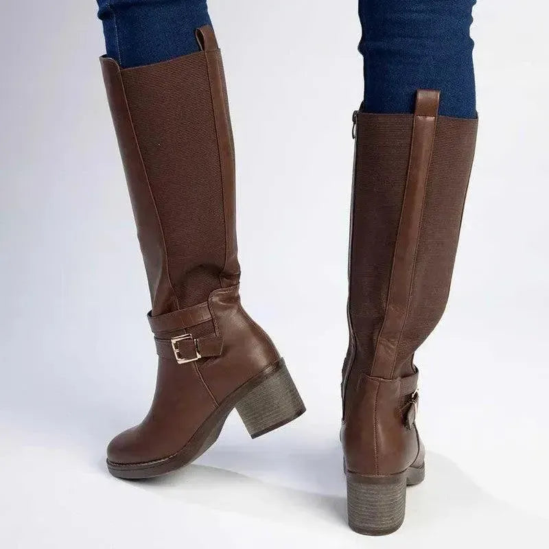 Madison Gabriella 2 Long Gusset Boots - Chocolate | Shoe Box