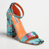 Madison Galaxy Block Heel Sandal - Green / Orange-Madison Heart of New York-Buy shoes online