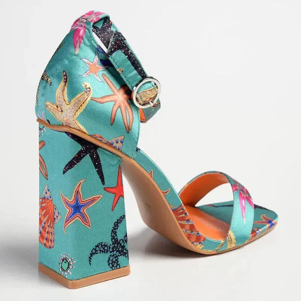 Madison Galaxy Heel - Green/Orange Multi