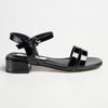 Madison Gentry Vamp Strap Sandal - Black-Madison Heart of New York-Buy shoes online