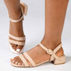 Madison Gentry Vamp Strap Sandal - Nude-Madison Heart of New York-Buy shoes online