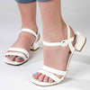 Madison Gentry Vamp Strap Sandal - White-Madison Heart of New York-Buy shoes online