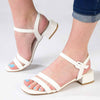 Madison Gentry Vamp Strap Sandal - White-Madison Heart of New York-Buy shoes online