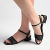 Madison Georgia Ankle Strap Sandal - Black-Madison Heart of New York-Buy shoes online