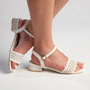 Madison Georgia Ankle Strap Sandal - White-Madison Heart of New York-Buy shoes online