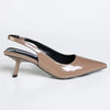 Madison Germani Pointy Toe Slingback - Dark Taupe