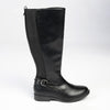 Madison Gina Long Boot With Gusset - Black-Madison Heart of New York-Buy shoes online