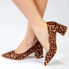 Madison Ginger 2 Block Heel Court - Leopard