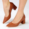 Madison Ginger 2 Block Heel Court - Tan