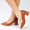 Madison Ginger 2 Block Heel Court - Tan