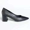 Madison Ginger Block Heel Court - Black
