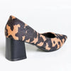 Madison Ginger Block Heel Court - Leopard