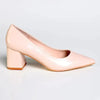 Madison Ginger Block Heel Court - Nude