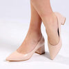 Madison Ginger Block Heel Court - Nude