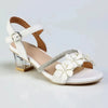 Madison Girls Heel Sandal Diamonds - White