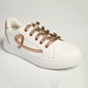 Madison Girls Side Floral Sneaker - White/Gold-Madison Heart of New York-Buy shoes online