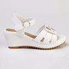 Madison Girls Wedge Ankle Strap - White
