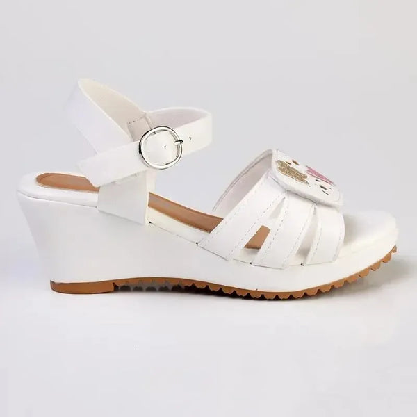 Madison Girls Wedge Ankle Strap - White