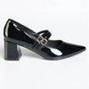 Madison Glinda Twin Buckle Mary Jane - Black