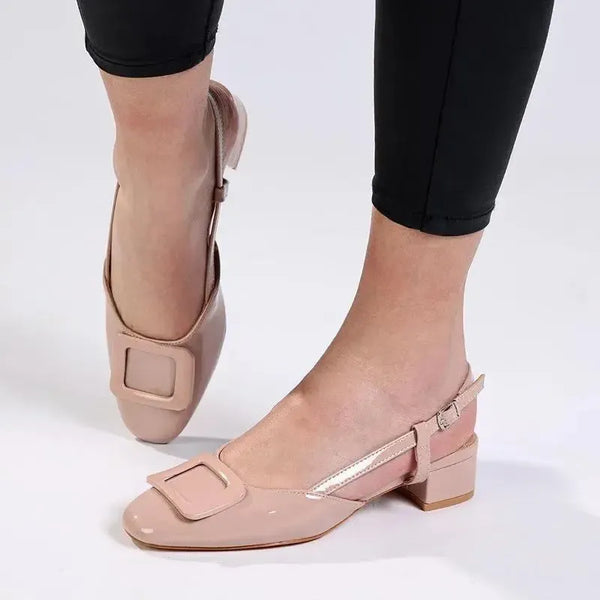 Madison Gracie Block Heel - Nude