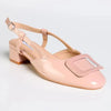 Madison Gracie Slingback with Lower Block Heel - Nude