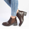 Madison Gusset Chelsea Ankle Boot - Chocolate-Madison Heart of New York-Buy shoes online