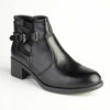 Madison Gusset Fawn Strappy Ankle Boot - Black-Madison Heart of New York-Buy shoes online