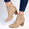 Madison Gusset Fiona Ankle Boot - Taupe-Madison Heart of New York-Buy shoes online