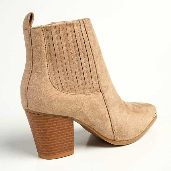 Madison Gusset Fiona Ankle Boot - Taupe-Madison Heart of New York-Buy shoes online