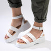 Madison Hannah Chunky Sandals - White-Madison Heart of New York-Buy shoes online