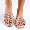 Madison Haven Diamond Strappy Sandals - Purple-Madison Heart of New York-Buy shoes online