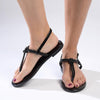 Madison Heather Metallic T-bar Sandal - Black-Madison Heart of New York-Buy shoes online