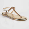 Madison Heather Metallic T-bar Sandal - Gold-Madison Heart of New York-Buy shoes online