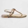 Madison Heather Metallic T-bar Sandal - Gold-Madison Heart of New York-Buy shoes online