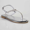 Madison Heather Metallic T-bar Sandal - Silver-Madison Heart of New York-Buy shoes online